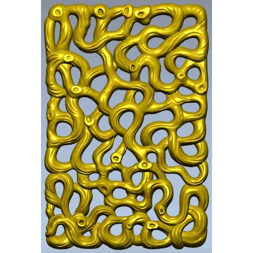 Coral Lace decorative panel - STL 3D model for CNC