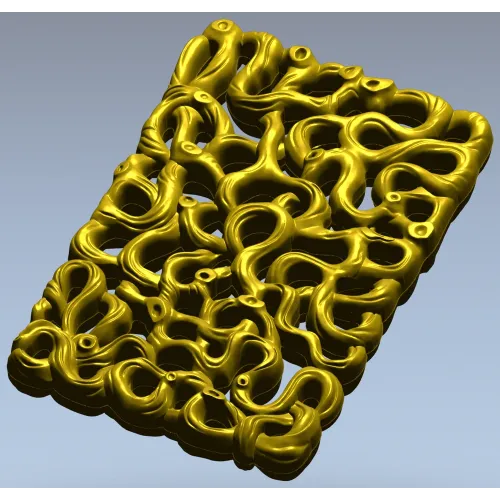 Coral Lace decorative panel - STL 3D model for CNC
