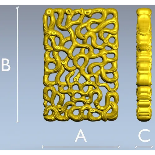 Coral Lace decorative panel - STL 3D model for CNC