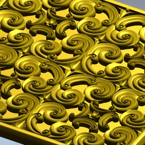 Декоративная панель "Вихрь" - 3D модель STL для ЧПУ