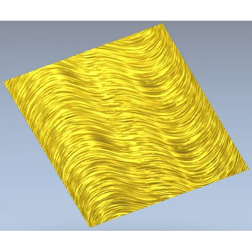 Wavy Grain Decorative Panel STL Model