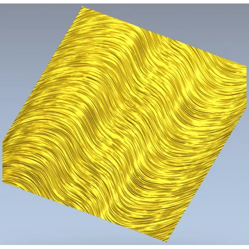 Wavy Grain Decorative Panel STL Model