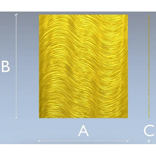 Wavy Grain Decorative Panel STL Model
