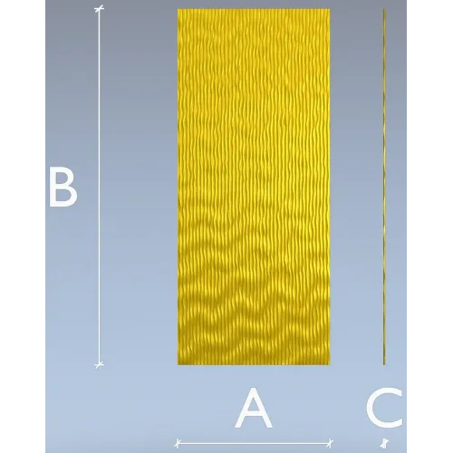 Rippling Wave Panel - STL 3D model for CNC carving