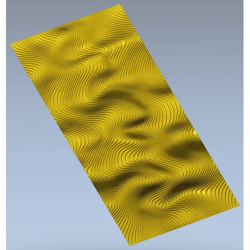 Golden Ripples - decorative panel STL for CNC