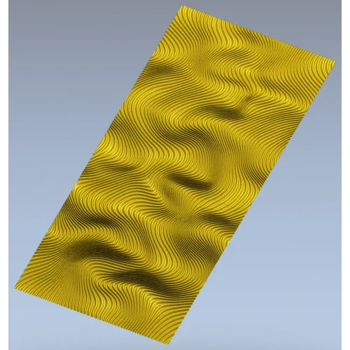 Golden Ripples - decorative panel STL for CNC