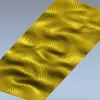 Golden Ripples - decorative panel STL for CNC