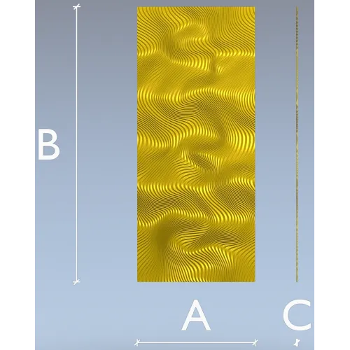 Golden Ripples - decorative panel STL for CNC