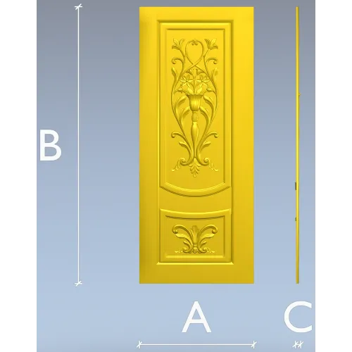 Декоративная панель с вазой - STL файл для ЧПУ