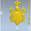Рельефный гербовый картуш в формате STL для ЧПУ