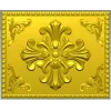 Ornate Fleur-Cross Decorative Panel STL for CNC