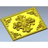 Ornate Fleur-Cross Decorative Panel STL for CNC