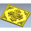Ornate Fleur-Cross Decorative Panel STL for CNC