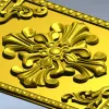 Ornate Fleur-Cross Decorative Panel STL for CNC