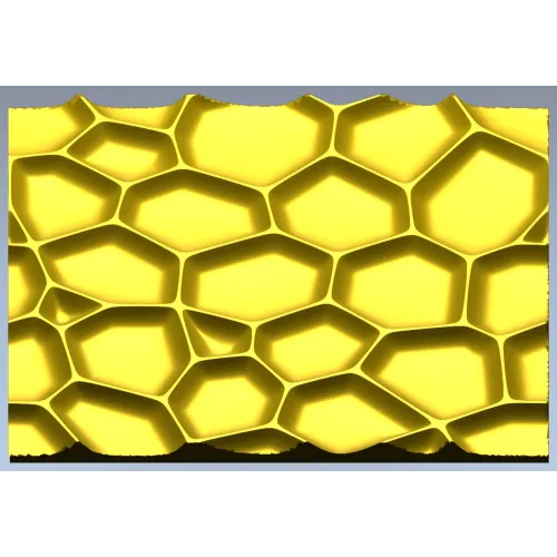 Honeycell Relief - Organic Honeycomb 3D Panel (STL for CNC)