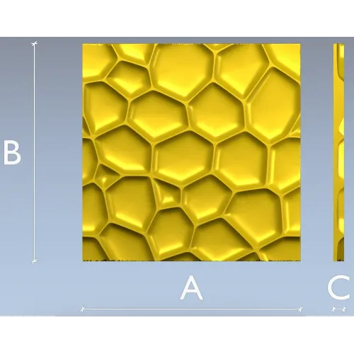 Honeycell Relief - Organic Honeycomb 3D Panel (STL for CNC)