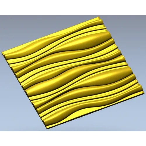 Волны Текучести - декоративная 3D панель STL для ЧПУ