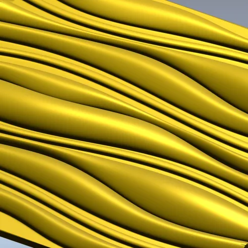 Волны Текучести - декоративная 3D панель STL для ЧПУ