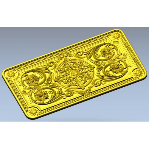 Резная панель с медальоном - 3D модель STL для ЧПУ