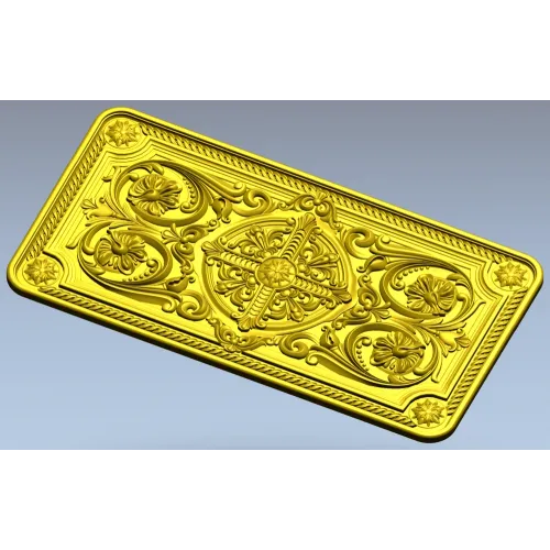 Резная панель с медальоном - 3D модель STL для ЧПУ