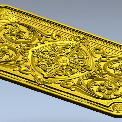 Резная панель с медальоном - 3D модель STL для ЧПУ