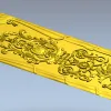 Rococo Cartouche Decorative Panel - STL 3D model for CNC