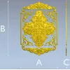 Декоративная панель в стиле рококо - 3D модель STL для ЧПУ