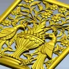 Twin Peacocks Urn Panel STL