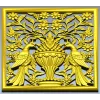 Twin Peacocks Urn Panel STL