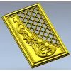 Baroque Lattice & Scroll Decorative Panel STL