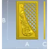 Baroque Lattice & Scroll Decorative Panel STL