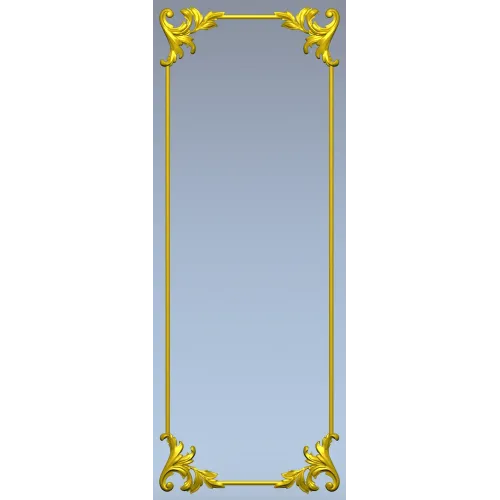 Acanthus Slim Panel - 3D STL model for CNC milling