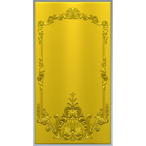 Baroque Shell Cartouche Panel STL for CNC