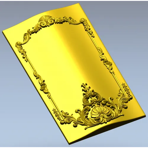 Baroque Shell Cartouche Panel STL for CNC