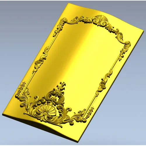 Baroque Shell Cartouche Panel STL for CNC