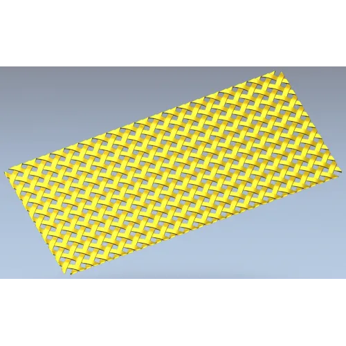 Woven Basket Lattice Decorative Panel - STL 3D Model for CNC