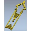 Filigree Acanthus Vertical Panel - STL 3D model for CNC