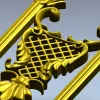 Filigree Acanthus Vertical Panel - STL 3D model for CNC