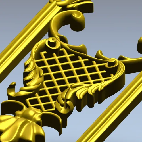 Filigree Acanthus Vertical Panel - STL 3D model for CNC