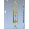 Filigree Acanthus Vertical Panel - STL 3D model for CNC