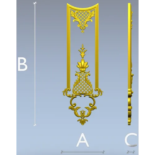 Versailles Lattice Vertical Panel - STL 3D model for CNC