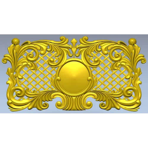 Rococo Medallion Decorative Panel STL for CNC
