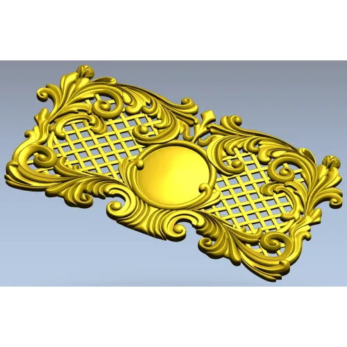 Rococo Medallion Decorative Panel STL for CNC