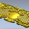 Rococo Medallion Decorative Panel STL for CNC