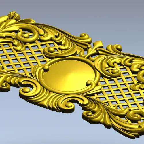 Rococo Medallion Decorative Panel STL for CNC