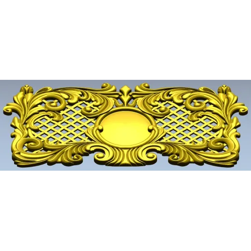 Rococo Medallion Decorative Panel STL for CNC