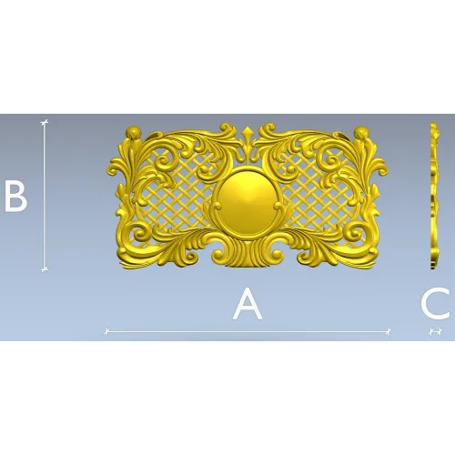 Rococo Medallion Decorative Panel STL for CNC