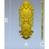 Rococo Quilted Vertical Decorative Panel STL for CNC