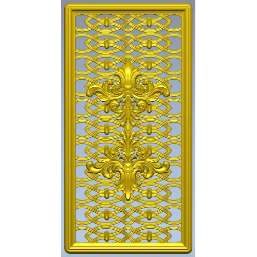 Acanthus Ribbon Decorative Panel STL for CNC