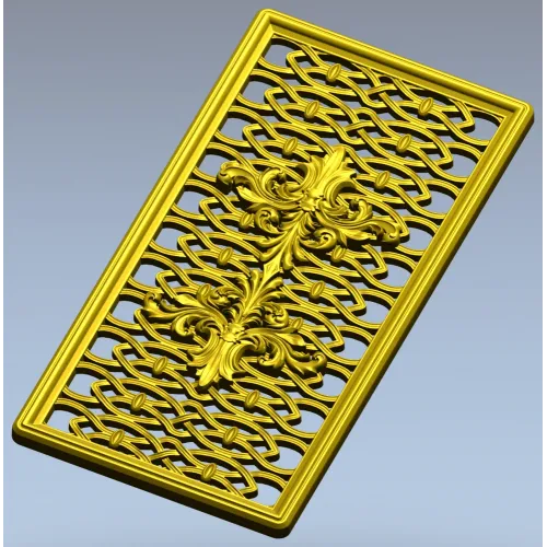 Acanthus Ribbon Decorative Panel STL for CNC
